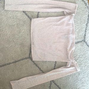 Forever21 Off Shoulder Glitter Crop Top